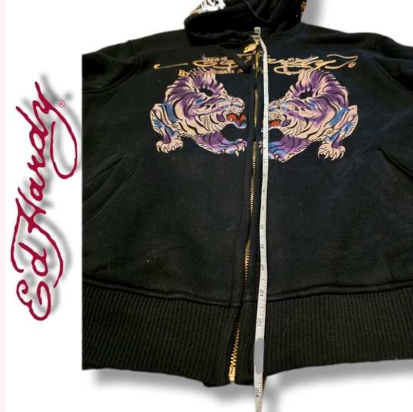 🔥SzL Incredibly RARE Ed Hardy Christian Audigier Zip-Up Hoodie - Picture 13 of 17